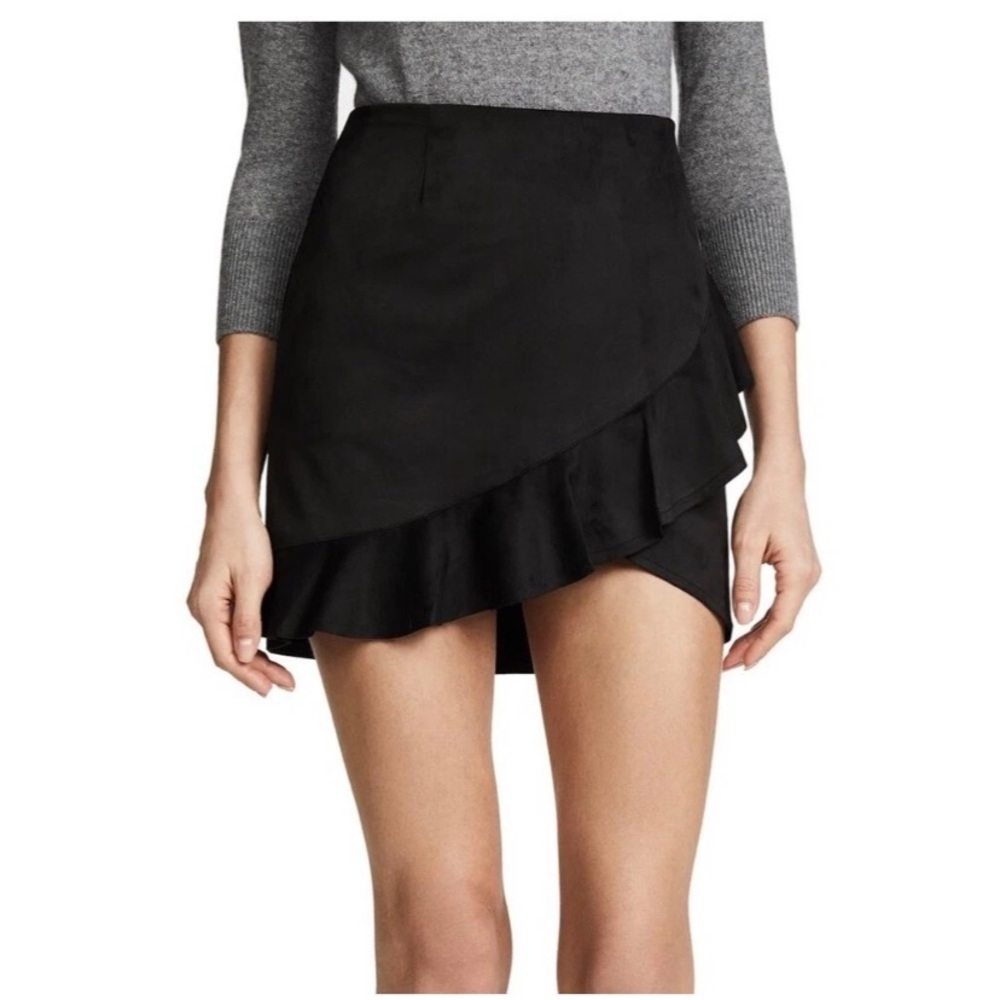 BB Dakota Elegant Black Layered Mini Skirt